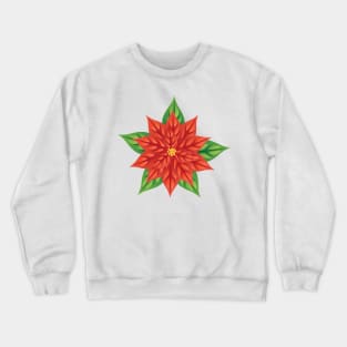 Cute Cartoon Poinsettia Crewneck Sweatshirt